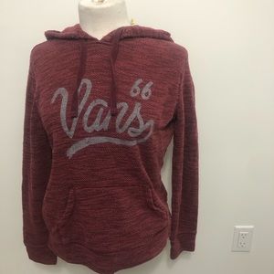 Vintage maroon vans sweatshirt hoodie. Perfect for summer!